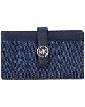 Michael Kors Greenwich Wallet Fabric/Denim - Blue