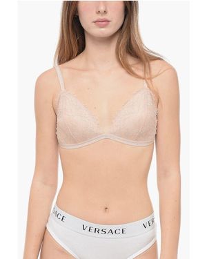 Armani Emporio Lace Triangle Bra With Lurex Trims - Green