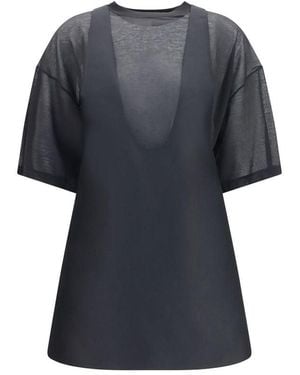 Balenciaga Black Wool Oves Aries Casual Dress - Blue
