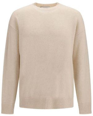 Laneus Beige Cashmere Sweatshirt - White