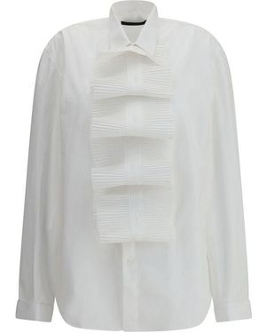 ALAINPAUL White Cotton Shirt - Gray