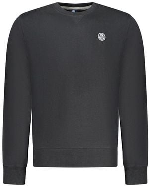 North Sails Black Cotton Men Sweatshirt - Grey