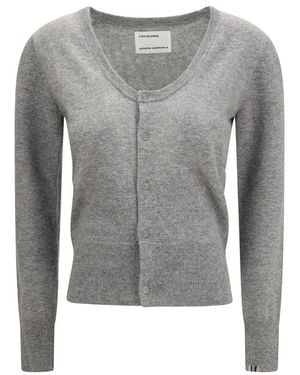 Extreme Cashmere Grey Cashmere Cardigan