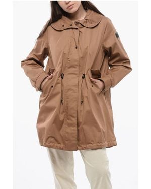 Woolrich Over Parka With Drawstrings - Brown