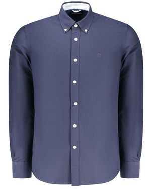 North Sails Blu Cotton Men Shirt - Blue
