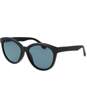 Serengeti Black Plastic Sunglasses - Blue