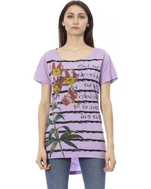 TRUSSARDI ACTION Purple Cotton T - White