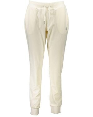 Guess White Polyester 's Track Pant - Natural
