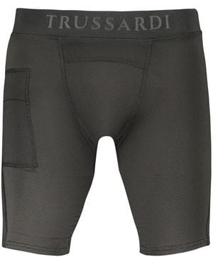 Trussardi Black Polyester Men's Workout Legging - Gray