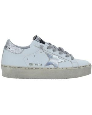 Golden Goose White Calf Leather Bos Taurus Low Top Trainers - Blue