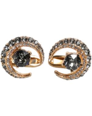 Dolce & Gabbana Brass Crystal Luna Cufflink - Metallic