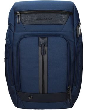 Piquadro Blue Fabric Backpack