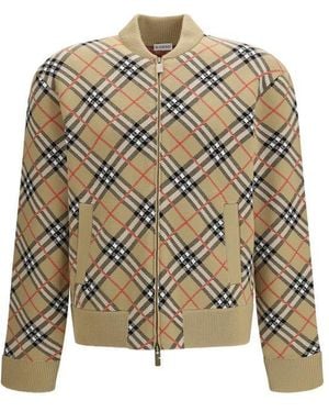 Burberry Beige Wool Bomber - Multicolor