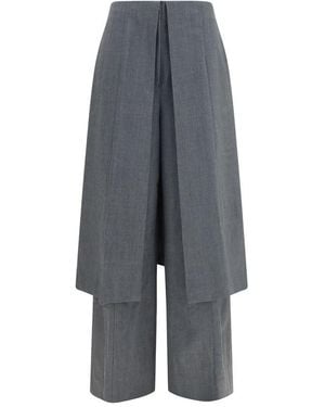 THE LATEST Grey Polyester Dress Trousers