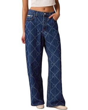 Calvin Klein Blue Cotton Boyfriend Jeans