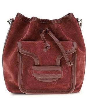 Pierre Hardy Bordeaux Calf Leather Bos Taurus Backet Bag - Red