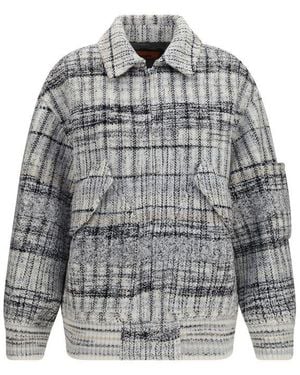 Missoni Multicolour Wool Oves Aries Bomber - Grey