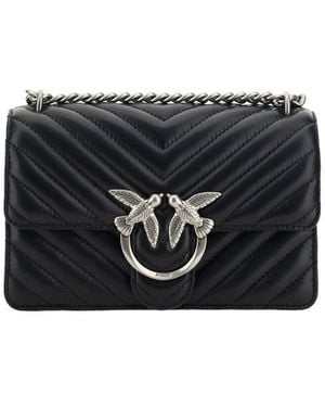 Pinko Mini Love Shoulder Bag - Black