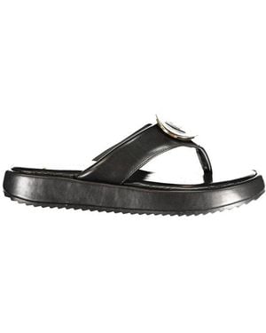 Laura Biagiotti Black Polyurethane 's Sandal