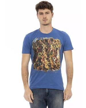 TRUSSARDI ACTION Blue Cotton Men T