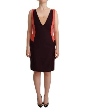 CO|TE Co|Te Multicolour V-Neck Sleeveless Sheath Dress - Black