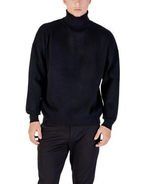 Antony Morato Black Viscose Sweatshirt - Blue