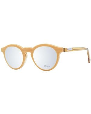 Sting Brown Acetate & Plastic Glasses (frames) - Metallic