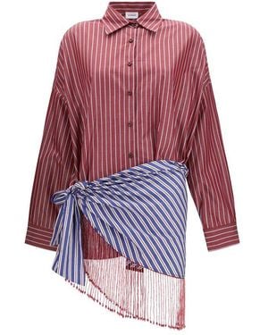 ANDAMANE Bordeaux Cotton Casual Dress - Red