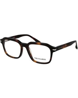 Trussardi Brown Acetate Glasses (frames) - Black