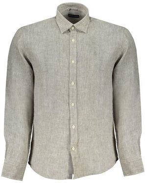 North Sails "grigio Linen Men's Shirt With Italian Collar" - Grey
