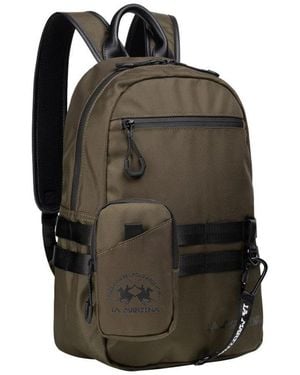 La Martina Bicolor Polyester Backpack - Black