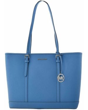 Michael Kors Blue Canvas Tote Bag