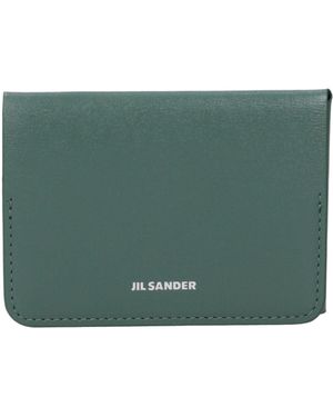 Jil Sander Leather Cardholder - Green