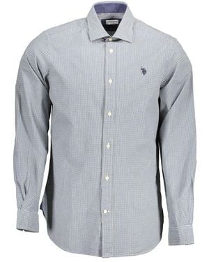 U.S. POLO ASSN. Azzurro Cotton Men's Shirt - Blue