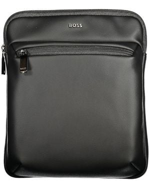 BOSS Black Polyurethane Men's Shoulder Bag