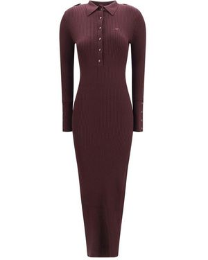 Courreges Bordeaux Viscose Casual Dress - Purple