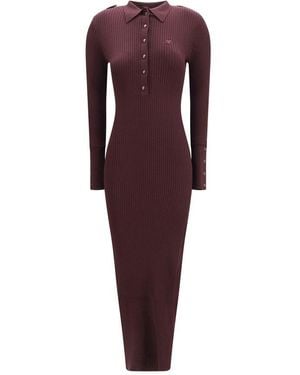 Courreges Purple Viscose Long Dress