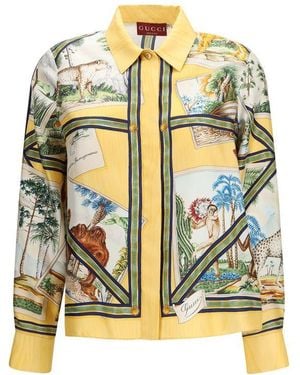 Gucci Silk Twill Shirt - Yellow