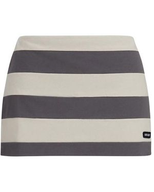 Miu Miu Multicolour Cotton Mini Skirt - Grey