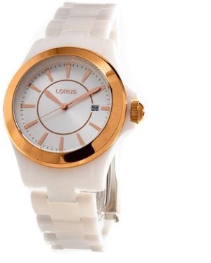 Lorus White Plastic Watch - Metallic