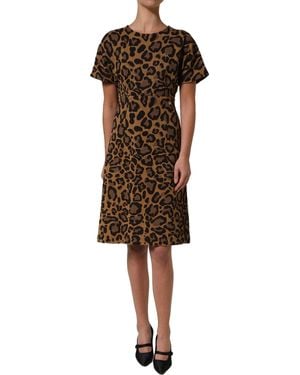Dolce & Gabbana Brown Leopardprint Flared A