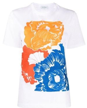 Ferragamo Cotton T-Shirt - Blue