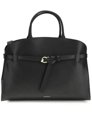 Coccinelle Black Calf Leather Bos Taurus Handbag