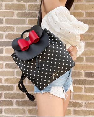 Kate Spade Disney Minnie Mouse Medium Leather Backpack Bookbag Bag - Multicolor