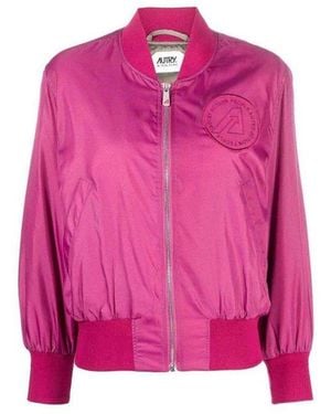 Autry Logo Bomber Jacket - Pink