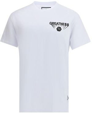 Philipp Plein White Cotton T - Blue