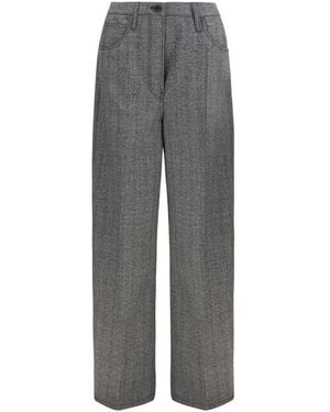 Prada Gray Wool Oves Aries Casual Pants
