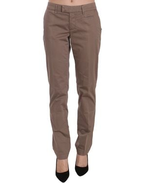 Dondup Low Waist Straight Cut Trouser Pant - Brown