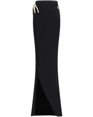 Moncler Black Cotton Long Skirt