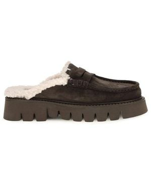 Pedro Garcia Brown Calf Leather Bos Taurus Mules